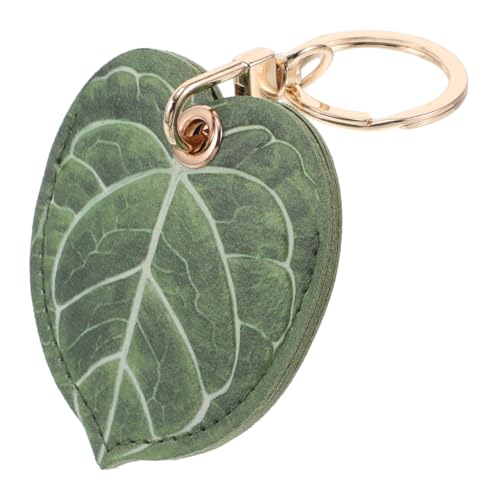 DEARMAMY Schlüsselanhänger Aus Pu Blättermotiv Für Frauen Kompatibel Mit Airtag-Halter Organizer Für Auto Geldbörse Schlüssel Gepäck Ring Und Accessoires von DEARMAMY