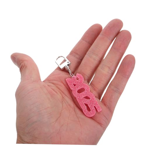 DEARMAMY Schlüsselanhänger Langlebig Modisch Süßer Zahl Anhänger Handtaschen Charm Rucksack Schmuck Stylisch Zubehör Rosa von DEARMAMY