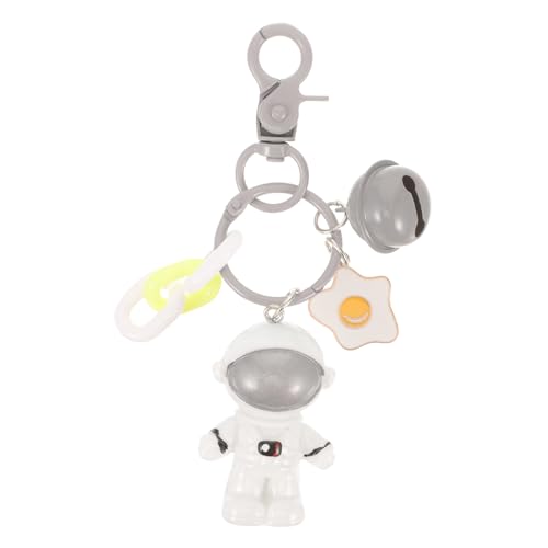 DEARMAMY Entzückender Silberner Astronauten-Puppen-schlüsselanhänger Glockenschlüssel Für Und Dekoration Modisches Schlüsselanhänger-Accessoire von DEARMAMY
