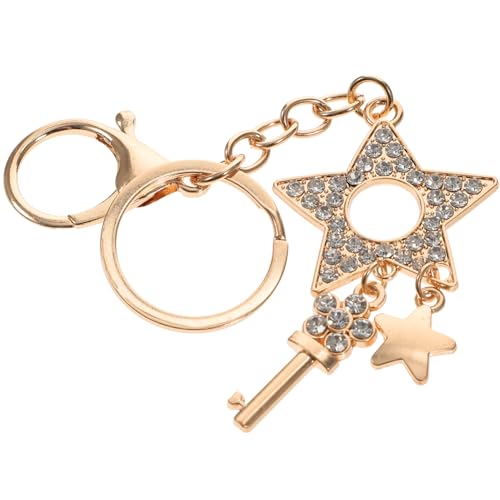 DEARMAMY Schlüsselanhänger Metall Mit Fünfzackstern Für Taschen Schlüssel Einzigartiger Mit Strass Für von DEARMAMY