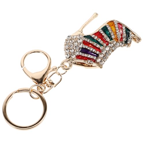 DEARMAMY Schlüsselanhänger Mit Hohen Absätzen Kredit Einziehbar Auto Schlüsselanhänger Plüsch Dekorativer Schuh-schlüsselanhänger Halter Schuhanhänger Gürtel Kette Strasssteine von DEARMAMY