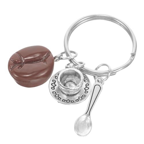 DEARMAMY Schlüsselanhänger Mit Kaffeebohnen- Für Erwachsene Männer Und Frauen Schlüsselanhänger Dekoration Schlüsselband Kette Für Auto Tasche Geldbörse Telefon von DEARMAMY