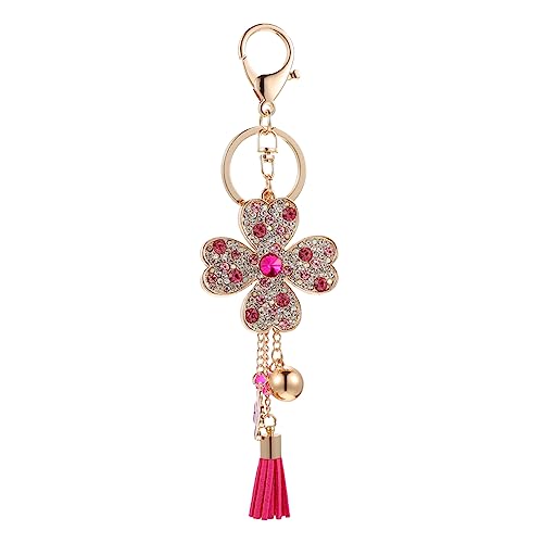 DEARMAMY Schlüsselanhänger Schlüsselbrett Lanyard-Clip Freunde Schlüsselringe Spiel bescherung Weihnachten weinachts autodeko Taschenanhänger Rucksack-Ornament Strasssteine Rosa von DEARMAMY
