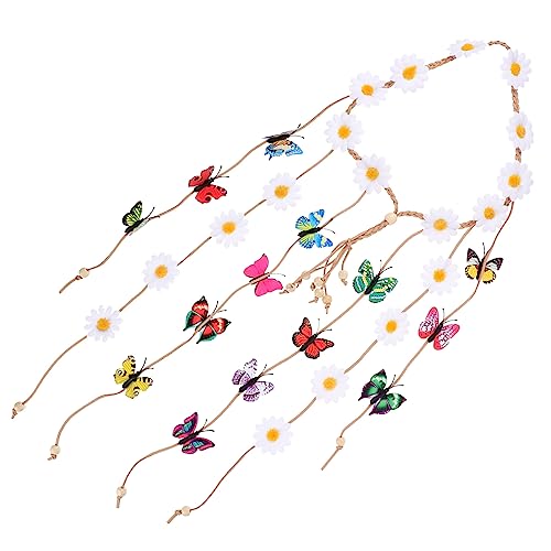 DEARMAMY Schmetterlings Stirnband Haarband Schmetterlings Kopfbedeckung Mädchen Kopfbedeckung Brautjungfern Damen Stirnband Schmetterlings Party Hochzeit Elastisches von DEARMAMY