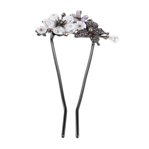 DEARMAMY Schmetterlingsclip Floralem Design Perlenhaarnadeln Für Brautschmuck Brauthaarschmuck Für Formelle Anlässe von DEARMAMY