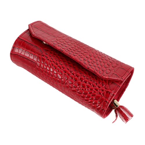 DEARMAMY Schmuck-reiseetui Für Damen Reise-schmucketui Organizer Organizer-tasche Luxuriöser Samt Leicht Zugängliche Rolle von DEARMAMY