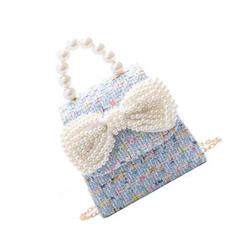 DEARMAMY Schulranzen kleine rosa geldbörse Geldbeutel süße Tragetasche Jungs zeichentasche Schultasche für einzelne Umhängetasche Bowknot-Tasche Bettwäsche aus Baumwolle Blue von DEARMAMY