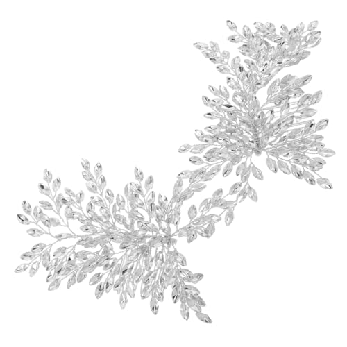 DEARMAMY Silberner Braut Haarkamm mit Strasssteinen Vintage Hochzeit Haarschmuck Eleganter und Bequemer Braut Haarschmuck für Damen Handgefertigter funkelnder Haarreif für Festliche von DEARMAMY