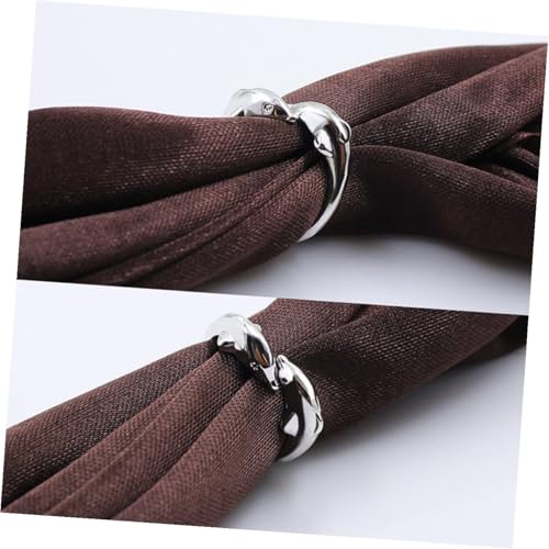 DEARMAMY Silberner Damen Ring Offener Delfin Design Verstellbar Modischer Fingerschmuck Eleganter Schmuck für Festliche Anlässe und Alltag von DEARMAMY