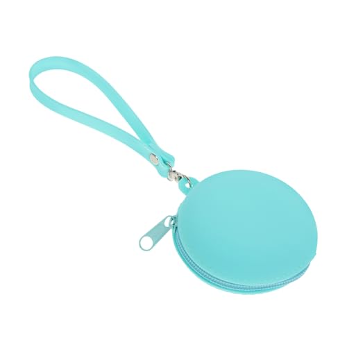 DEARMAMY Leichte Tragbare Runde Silikon-geldbörse Kopfhörer-Aufbewahrungstasche Robustes Material Mehrzweck-aufbewahrung Grün Kinder Erwachsene von DEARMAMY