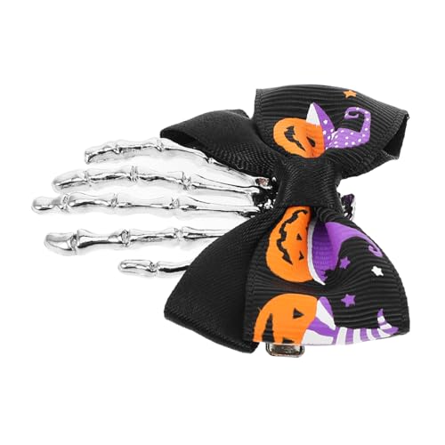 DEARMAMY Skelett Geisterkralle Haarnadel Clip Haarschleife Gruselige Accessoires Halloween Horror Accessoire Damen Party Gebogen LED Frau Klein Deko Mädchen Für Mit Knochen Gothic von DEARMAMY