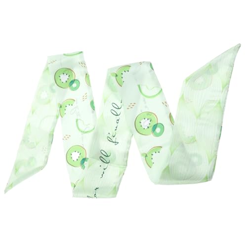 DEARMAMY Dekorative Frucht-silk-scarf-haarband Für Damen Bequemer Kopfschmuck Für Alltag Und Besondere Anlässe Vielseitig Einsetzbar Als Stirnband Oder Haarschal Kiwi-design von DEARMAMY