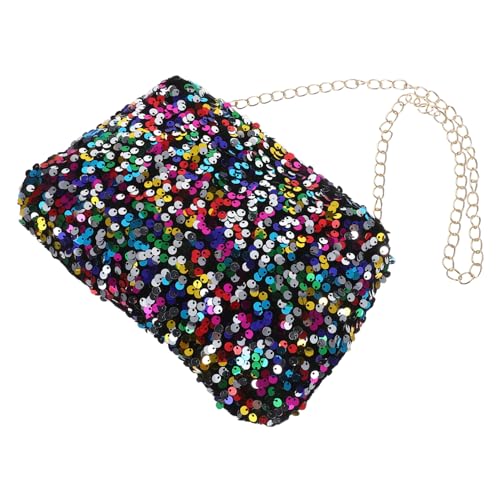 DEARMAMY Sparkly Pailletten Crossbody Tasche Damen Kleine Leichte Clutch mit Kettenriemen Vielseitig Tragbar als Schulter oder Umhängetasche für Party Hochzeit Abschlussball von DEARMAMY