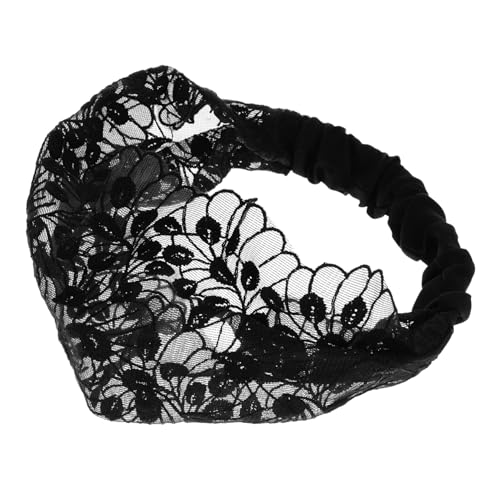DEARMAMY Spitzen Stirnband Für Damen Breites Banddesign Mit Anti-rutsch-funktion Elegante Blumenspitze Weiche Materialien Für Komfort von DEARMAMY