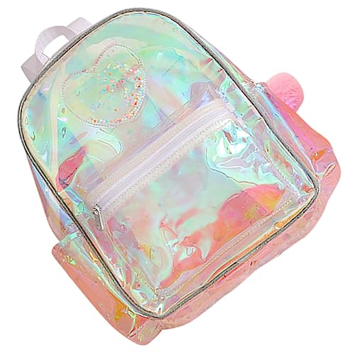 DEARMAMY Klarer Rucksack PVC Für Konzerte Und Festivals Niedlicher Schulterbeutel Für Junge Mädchen Große Kapazität Für Spielzeug Snacks Und Schulbedarf Transparentes Design von DEARMAMY