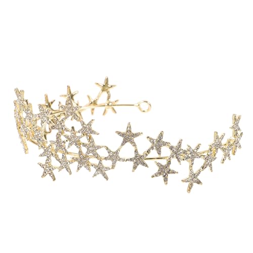 DEARMAMY Stern Kopfschmuck Stern Tiara Krone Bachelorette Tiaras Kopfschmuck Hochzeit Haarschmuck Braut Haarbänder Stirnband Frauen Brautjungfer Braut Hochzeitsdekor von DEARMAMY
