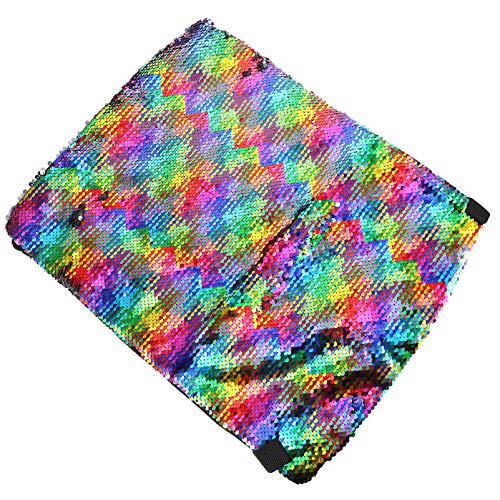 DEARMAMY Stilvoller Pailletten-Rucksack Für Damen Mit Kordelzug Für Reisen Und Schule Einfache Aufbewahrung Von Zubehör von DEARMAMY