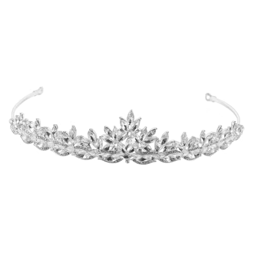 DEARMAMY Tiara Mit Strasskamm Hochzeit Kopfschmuck Brautkrone Strasskronen Stirnband Damenkrone Hochzeitskrone Frauenkrone Tiara Hochzeit Braut von DEARMAMY