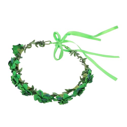 DEARMAMY Stirnband für Frauen Grünes Stoff-blumengirlanden-stirnband St. Patrick's Day-accessoire von DEARMAMY