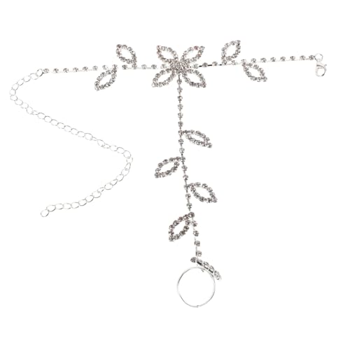 DEARMAMY Strandschmuck Für Frauen Atemberaubende Fußkette Mit Strasssteinen Sommeraccessoires Hochzeits Fußschmuck Verstellbares Fußkettchen Mit Strasssteinen von DEARMAMY