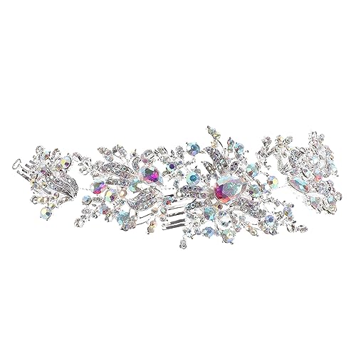 DEARMAMY Strass Haarkamm Hochzeitshaar Brautschmuck Damen Kopfschmuck Haarnadel Haarspangen Für Hochzeitsgäste Haarschmuck Für Die Braut Dekorative Haarkämme Hochzeitsdekor von DEARMAMY