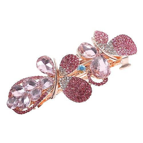 DEARMAMY Strass Haarspange Metall Clip Mit Strasssteinen Damen Haarschmuck Für Hochzeit Geburtstag Ästhetisches Haaraccessoire Für Dicke Haare Mädchen von DEARMAMY