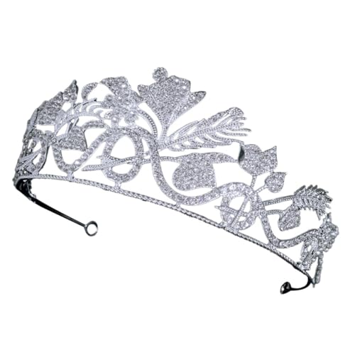 DEARMAMY Weizenstirnband Mit Strasssteinen Für Braut Hochzeit Kopfschmuck Festzugskrone Haaraccessoires Für Frauen Geburtstagsaccessoires Cosplay-accessoires von DEARMAMY