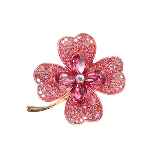 DEARMAMY Rhinestone Shamrock Brosche Für Damen Elegante Crystal Anstecknadel Für Patrick Day Hochzeiten Und Besondere Anlässe Stilvolle Accessoires Für Kleidung Und Schals von DEARMAMY