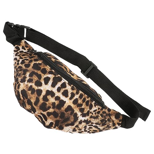 DEARMAMY Leopardenmuster Hüfttasche Für Damen Kleine Reisetasche Aus Strapazierfähigem Pu-Material Praktische Gürteltasche Mit Viel Stauraum Für Telefon Und Schlüssel Tragbar Hüfte Oder Que von DEARMAMY