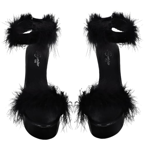 DEARMAMY Super High Heel Sandalen Damen Plateau Sandaletten mit Design und Komfort für Sommer Party Alltag Zufällige Farbe von DEARMAMY