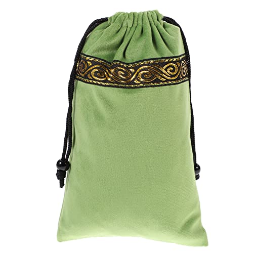 DEARMAMY Runde Tarotkarten Tasche Mit Kordelzug Tarotkarten Aufbewahrungstasche Stoffbeutel Und Kleine Schmuckstücke von DEARMAMY