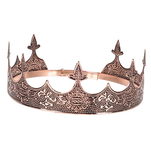DEARMAMY Königliche Vintage Krone Für Herren Dekorativer Herrenhaarschmuck Hochwertiges Stirnband Für Cosplay Hochzeit Und Besondere Anlässe von DEARMAMY
