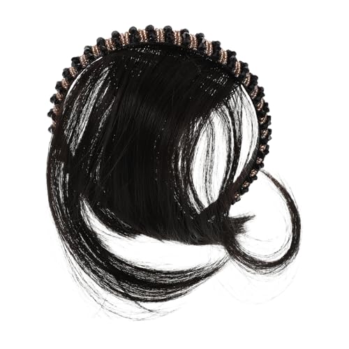 DEARMAMY Kopf Für Perücken Lange Kopfperücken Stirnbandperücke Mit Fransen Haaraufsätze Für Frauen Falsches Haarband Fransen-stirnband Perücken Mit Fransen Stirnbandperücken Für von DEARMAMY