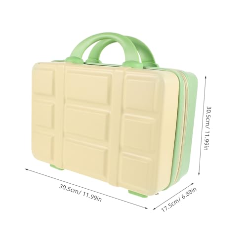 DEARMAMY Tragbarer Kosmetikkoffer Make-up-etui Make-up-reisekoffer Harter Schminkkoffer Kosmetischer Reisefall Mini-koffertasche Für Damen Reisekosmetikkoffer Abs-Material Green von DEARMAMY