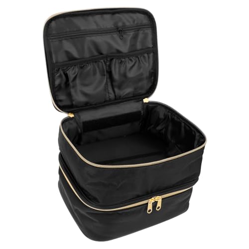 DEARMAMY Nagellack-Organizer-etui Tragbare Nagellacktasche Doppellagige Aufbewahrungstasche Für Nagellackflaschen Metall Und Schwamm Robust Und Praktisch Schützt Vor Feuchtigkeit von DEARMAMY