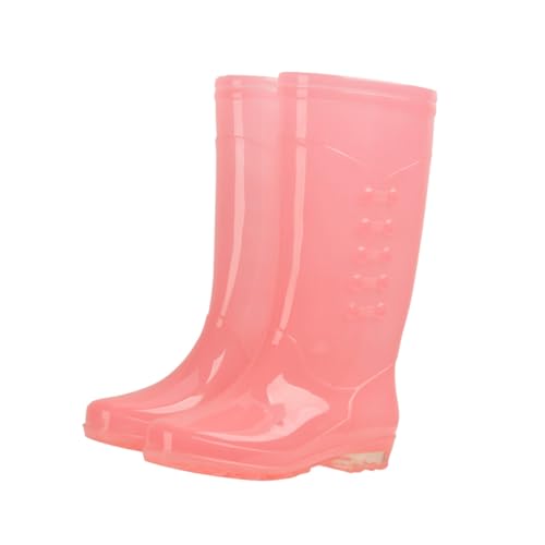 DEARMAMY Transparente Damen Regenstiefel aus Robustem PVC Rutschfest Langlebig und Modische Hohe Gummistiefel für Nasse Tage Einzeln DEARMAMY Transparente Damen Regenstiefel aus Robustem PVC Rutschfest Langlebig und Modische Hohe Gummistiefel für Nasse Tage Einzeln von DEARMAMY