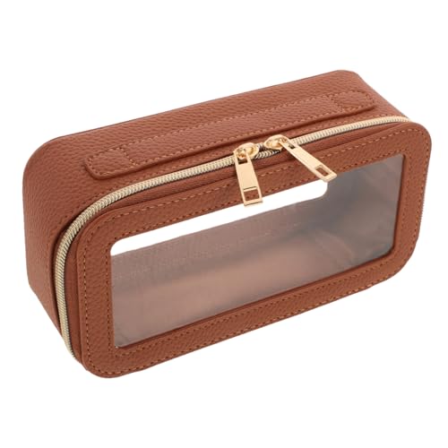 DEARMAMY Transparente Kosmetiktasche Männer Taschen Handhaben Fanny Ereignis Snacks -Tasche Genehmigt Make-up-reisekoffer Mode Zubehör Beutel Tragbar Wiederverwendbar Fall Machen PVC Brown DEARMAMY Transparente Kosmetiktasche Männer Taschen Handhaben Fanny Ereignis Snacks -Tasche Genehmigt Make-up-reisekoffer Mode Zubehör Beutel Tragbar Wiederverwendbar Fall Machen PVC Brown von DEARMAMY