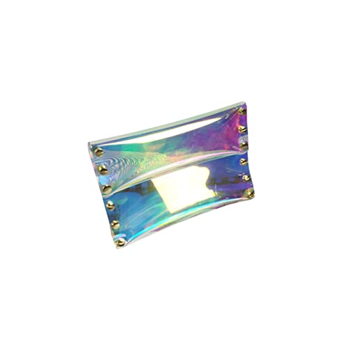 DEARMAMY Transparente PVC Clutch für Holographische Umhängetasche mit Verstellbarem Riemen Stilvolle Abendtasche für Dating Shopping und Reisen Handtasche von DEARMAMY