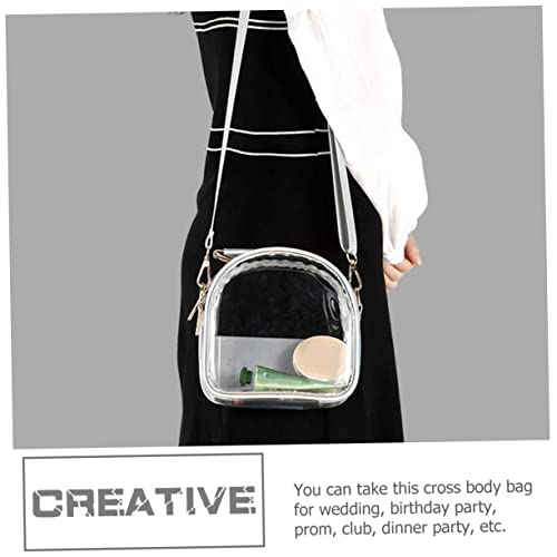 DEARMAMY Transparente Umhängetasche Damen Leichtes Tpu Material Große Kapazität Multifunktionale Crossbody Bag Modisch für Shopping Partys für Frauen und Mädchen Geeignet von DEARMAMY