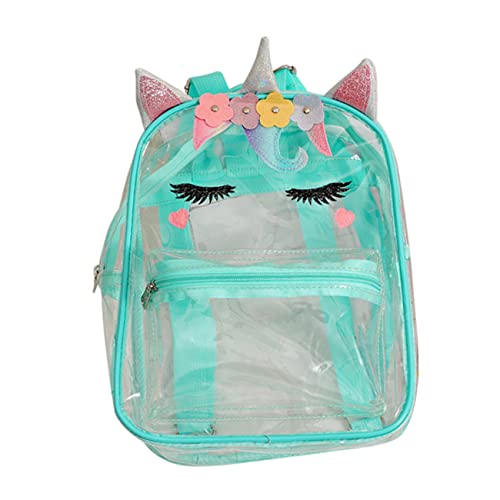 DEARMAMY Transparenter Einhorn Rucksack Süßer Klarer Rucksack Für Mädchen Für Schule Und Ausflüge Leicht Und Praktisch Perfektes Für Kleine Einhorn Fans von DEARMAMY