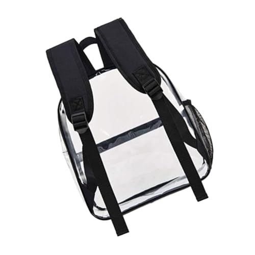DEARMAMY Transparenter Rucksack Aus PVC Robuste Klare Buchtasche Vielseitig Einsetzbar Als Reisetasche Schulrucksack Für Veranstaltungen Für Damen von DEARMAMY