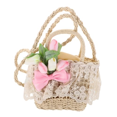 DEARMAMY Tulip Handbag für Frauen Leichte Strohtasche mit Einzigartigem Ölgemälde Design für Ausflüge Reisen und Alltag DEARMAMY Tulip Handbag für Frauen Leichte Strohtasche mit Einzigartigem Ölgemälde Design für Ausflüge Reisen und Alltag von DEARMAMY
