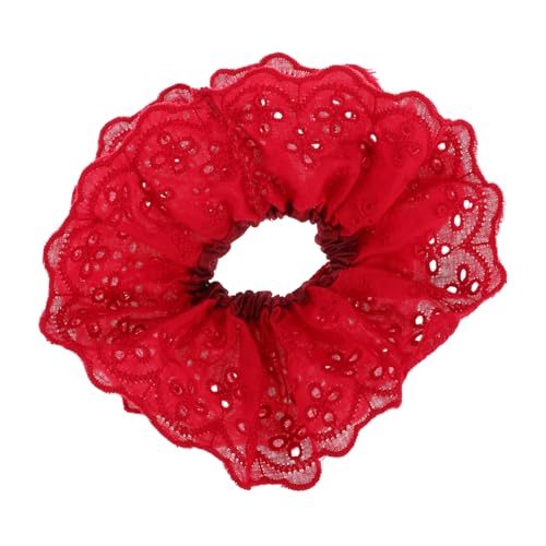 DEARMAMY Übergroße Spitzen-haargummis Jumbo-haarschmuck Elastische Stoffbänder Haarbänder Mit Blumenmuster Haarstyling-accessoires Für Mädchen Und Frauen von DEARMAMY