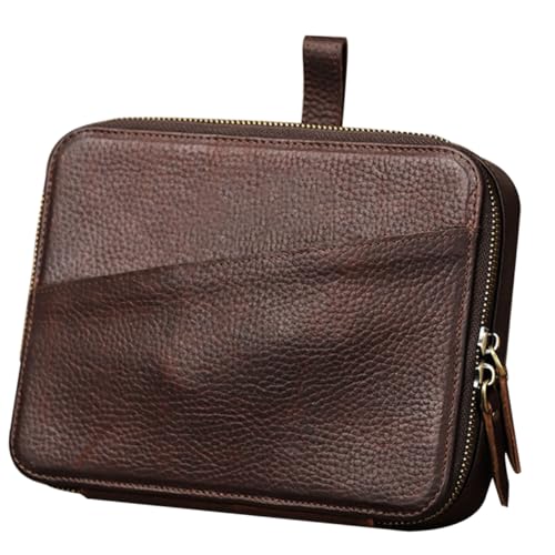 DEARMAMY Uhrenetui Für Herren Uhren-Organizer Box Mit Riegel Und Reißverschluss Für Reisen Und Camping von DEARMAMY