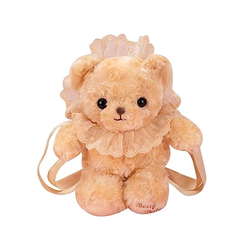 DEARMAMY Single-Shoulder Plush Pouch Mit Cartoon-bär Design Verstellbare Umhängetasche Für Frauen Für Shopping Strand Und Freizeit Langlebig Und Stylisch von DEARMAMY