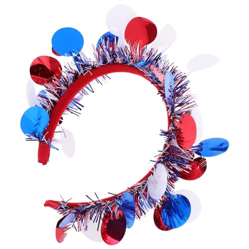 DEARMAMY Unabhängigkeitstag Stirnband haarband hair-band hairbands weihnachten auf idependens day Gedenktag Dekorationen vierte Rot 4. juli Haarschmuck zum Unabhängigkeitstag Plastik von DEARMAMY