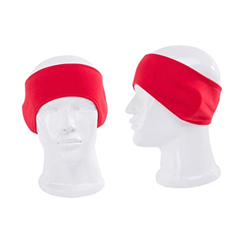 DEARMAMY Unisex Ohrwärmer Stirnband Fleece Für Damen Und Herren -haarband Für Ski Radfahren Und Rote Elastische Und Atmungsaktive Kopfbedeckung Für Kalte von DEARMAMY