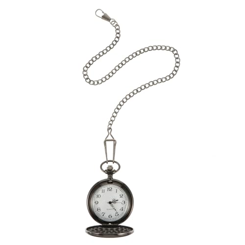 DEARMAMY Vatertags-Taschenuhr Tabletts Bidet-Sprayer Neon Platte wiederverwendbar taschenuhr mit Gravur Vatertagsgeschenk Halskettenuhr Ketten-Taschenuhr Legierung Black von DEARMAMY