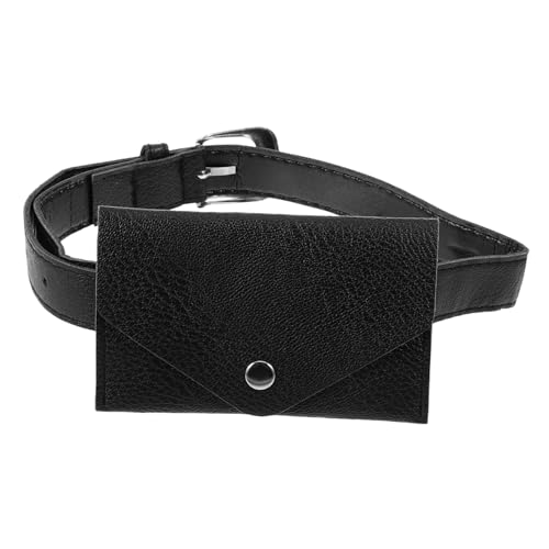 DEARMAMY Vielseitige kleine Hüfttasche Gürteltaschen für Damen Mädchen Tasche Schulbeutel Kuriertaschen Gürteltasche für Mädchen Kindertaschen für Mädchen Bauchtasche Kunstleder Black von DEARMAMY