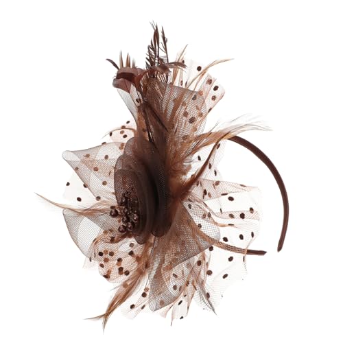 DEARMAMY Vintage Brautschmuck Haarband mit Federn und Perlen Retro Stil Haarschmuck für Damen Accessoire für Hochzeiten Partys und Besondere Anlässe Leicht und Bequem von DEARMAMY